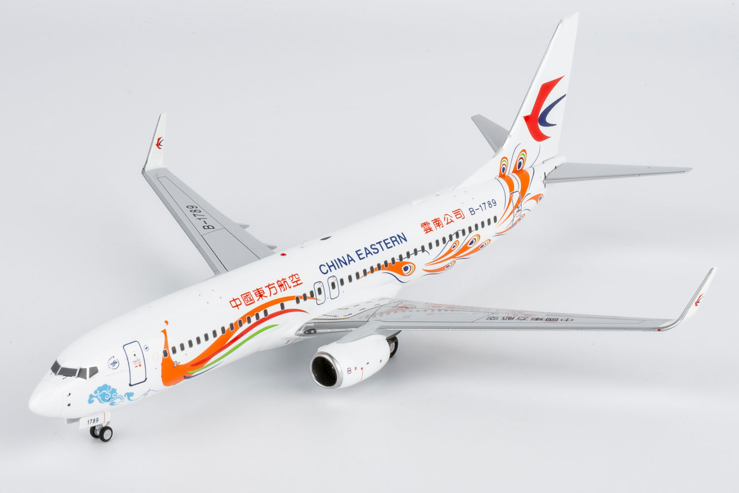 NG Models China Eastern Airlines "Orange Peacock" livery Boeing 737-800/w B-1789 1/200 Aircraft Scale Model