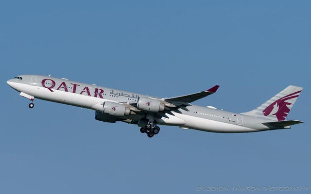 Phoenix Qatar Amini Flight Airbus A340-500 A7-HHH 1/400 Aircraft Scale Model