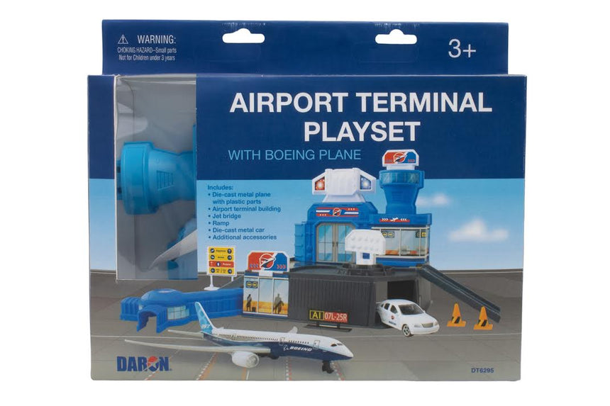 Airport Terminal Playset Toy (with Boeing Plane)