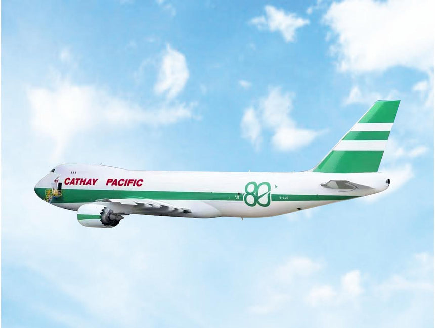 Phoenix Cathay Pacific Cargo 80 years lettuce Boeing B747-8F B-LJE 1/400 Aircraft Scale Model