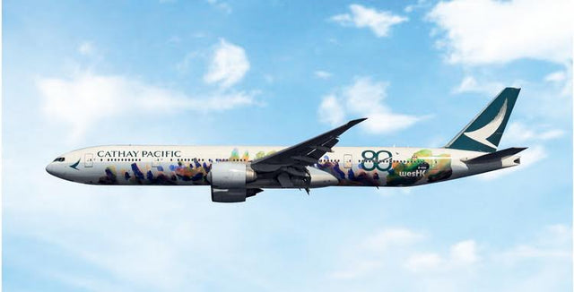 Phoenix Cathay Pacific Boeing B777-300ER B-KQU "Spirit of Hong Kong – 80th Anniversary Edition" 1/400 Aircraft Scale Model
