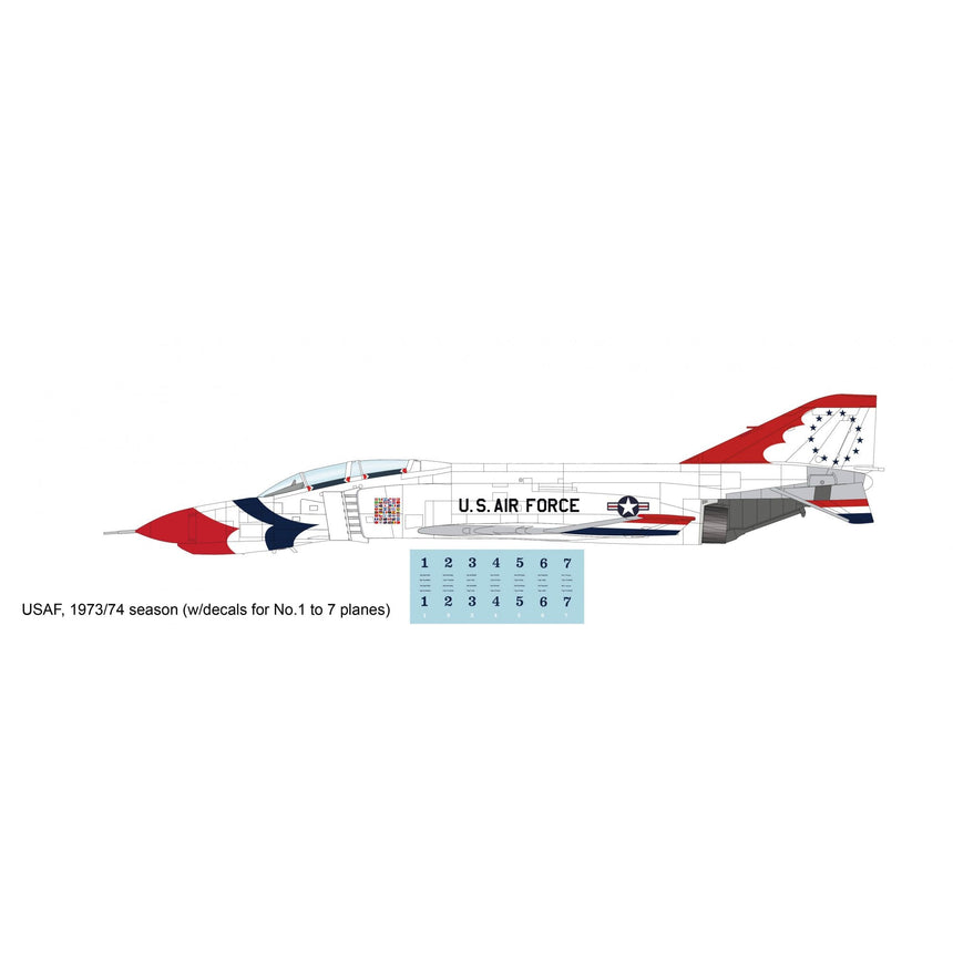 Hobby Master F-4E Thunderbirds USAF, 1973/74 season (w/decals for No.1 to 7 planes) 1/72 Scale