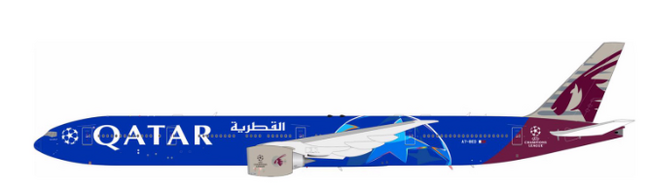Aviation400 Qatar Airways Boeing 777-3DZER A7-BED (detachable gear) 1/400 Aircraft Scale Model