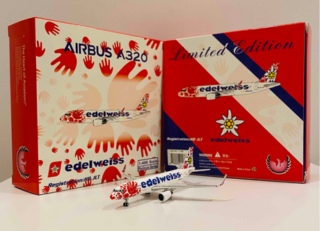 Phoenix Edelweiss Air Airbus A320 HB-JLT 1/400 Aircraft Scale Model