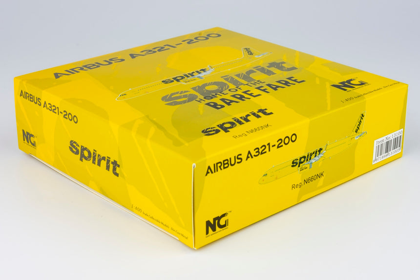 NG Models Spirit Airlines Airbus A321-200/w N660NK 1/400 Aircraft Scale Model