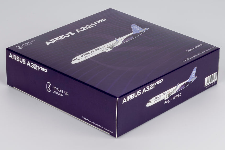 NG Models Riyadh Air (former XLR prototype painted in "Riyadh Air" livery for the upcoming Paris Air Show) Airbus A321XLR F-WWBZ 1/400 Aircraft Scale Model