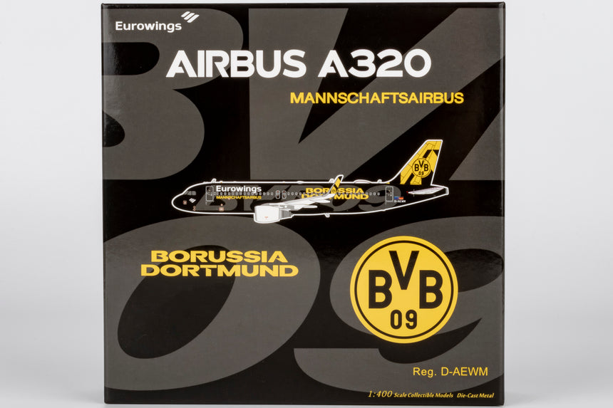 Eurowings "BVB FanAirbus" Livery Airbus A320-200/w D-AEWM 1/400 Aircraft Scale Model