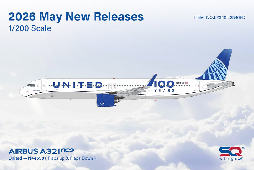 SQ Wings United Airlines Airbus A321neo N44550 Flaps Down