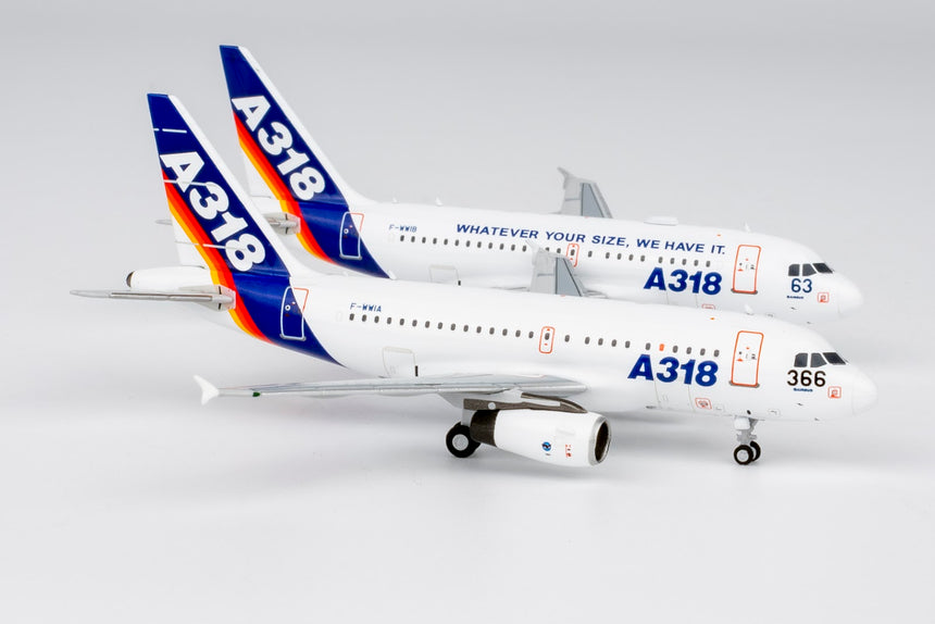 NG Models Airbus Industrie Airbus A318-100 F-WWIA old colors; PW6000 ENGINES 1/400 Aircraft Scale Model