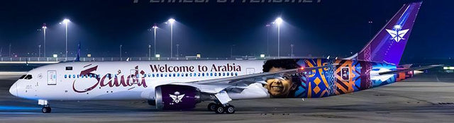 Aviation400 Saudia Boeing 787-9 Dreamliner HZ-ARF Welcome to Arabia (detachable gear) 1/400 Aircraft Scale Model