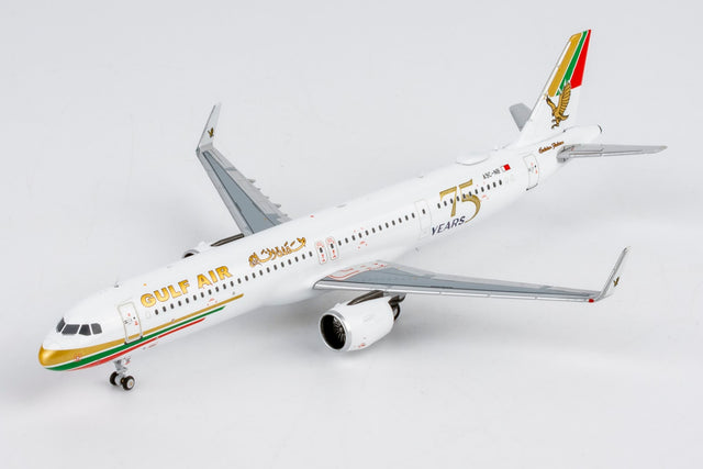 NG Models Gulf Air Airbus A321neo A9C-NB (75th Anniversary livery) 1/400 Aircraft Scale Model
