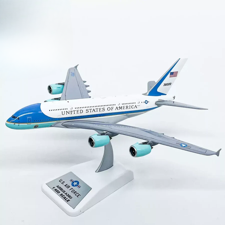 Aviation400 Air Force On Airbus A380 38000 (detachable gear) 1/400 Aircraft Scale Model