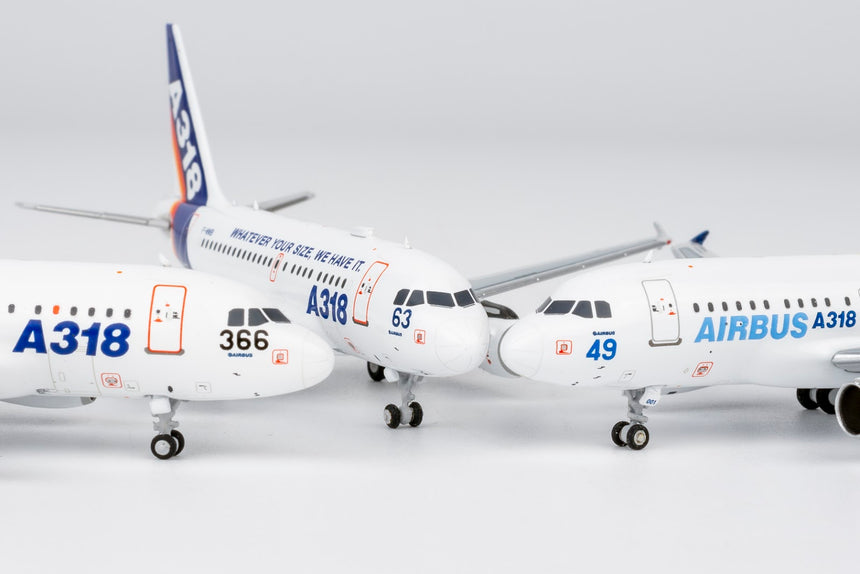 NG Models Airbus Industrie Airbus A318-100 F-WWIB with "What Ever Your Size, We Have It." titles 1/400 Aircraft Scale Model
