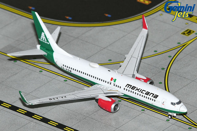 GeminiJets Mexicana Boeing 737-800W XA-ASM 1/400 Aircraft Scale Model