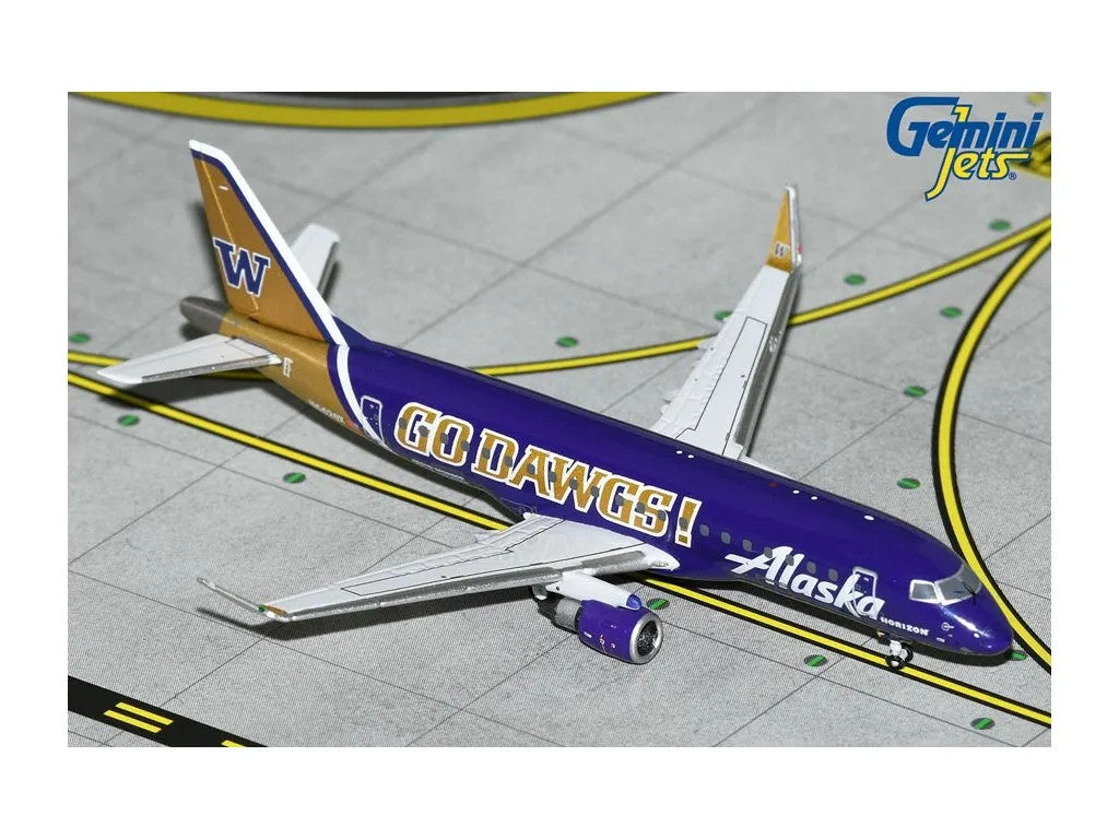 GeminiJets Alaska Airlines/Horizon Air Embraer ERJ-175 N662QX University Of Washington "Go Dawgs" 1/400 Aircraft Scale Model