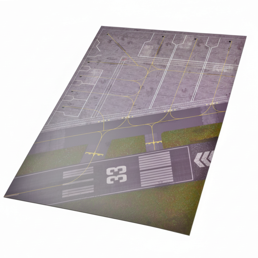 AMS 1/400 & 1/500 Scale Angled Runway Foldable Hard-Board Airport Mat