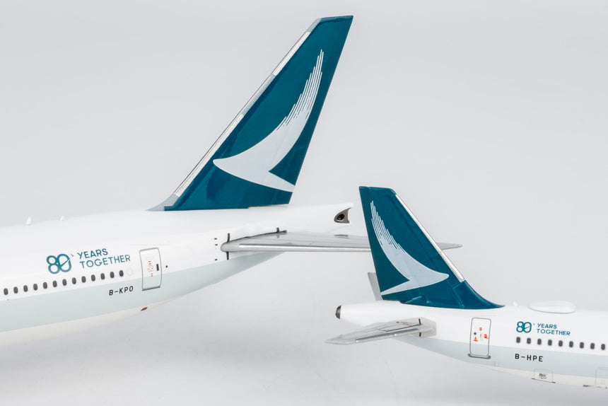 NG Models Cathay Pacific Airways Boeing 777-300ER B-KPO (large titles; "80 Years Together" sticker) 1/400 Aircraft Scale Model