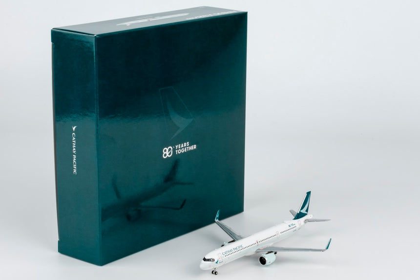 NG Models Cathay Pacific Airways Airbus A321neo B-HPE ("80 Years Together" sticker) 1/400 Aircraft Scale Model