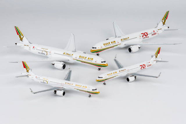 NG Models Gulf Air Airbus A321neo A9C-NB (75th Anniversary livery) 1/400 Aircraft Scale Model