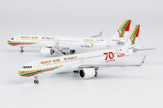 NG Models Gulf Air Airbus A321neo A9C-NB (70th Anniversary livery) 1/400 Aircraft Scale Model