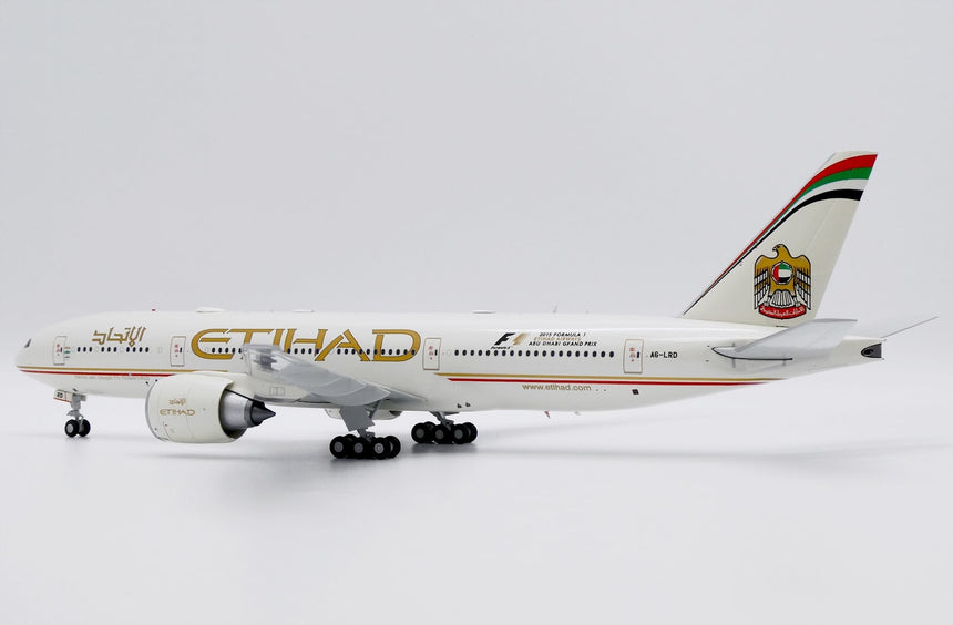 JC Wings Etihad Airways Boeing 777-200LR "2015 Formula 1" (A6-LRD) 1/200 Aircraft Scale Model
