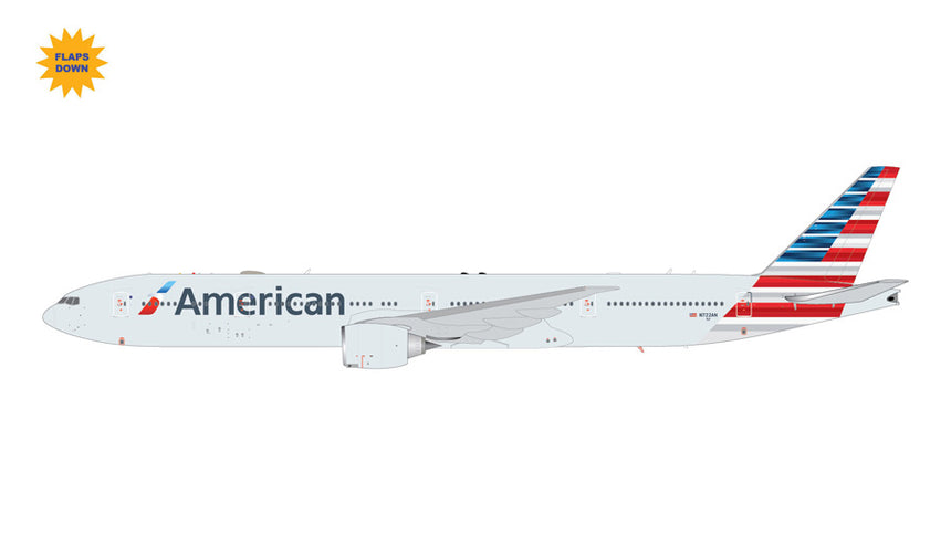 GeminiJets American Airlines Boeing B777-300ER N722AN Flaps/Slats Extended 1/200 Aircraft Scale Model