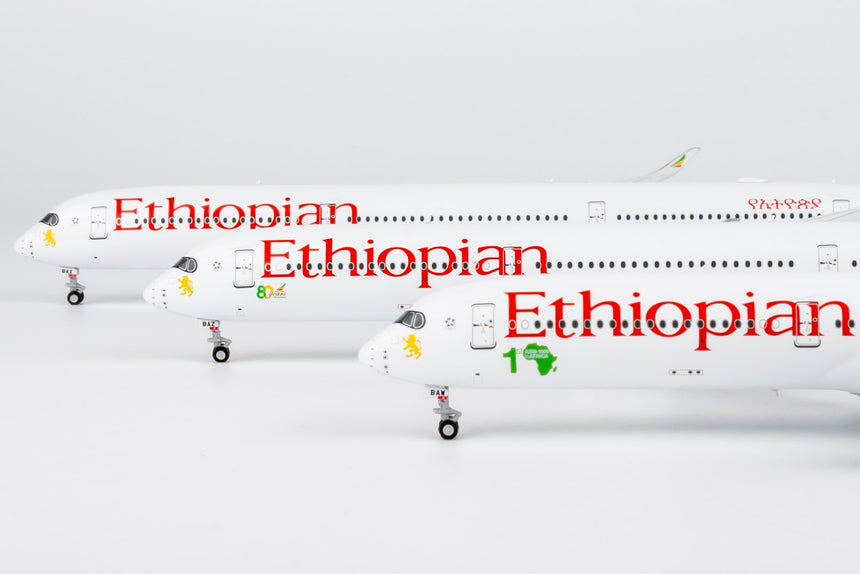 NG Models Ethiopian Airlines Airbus A350-1000 ET-BAZ (with 80th anniversary stickers) 1/400 Aircraft Scale Model