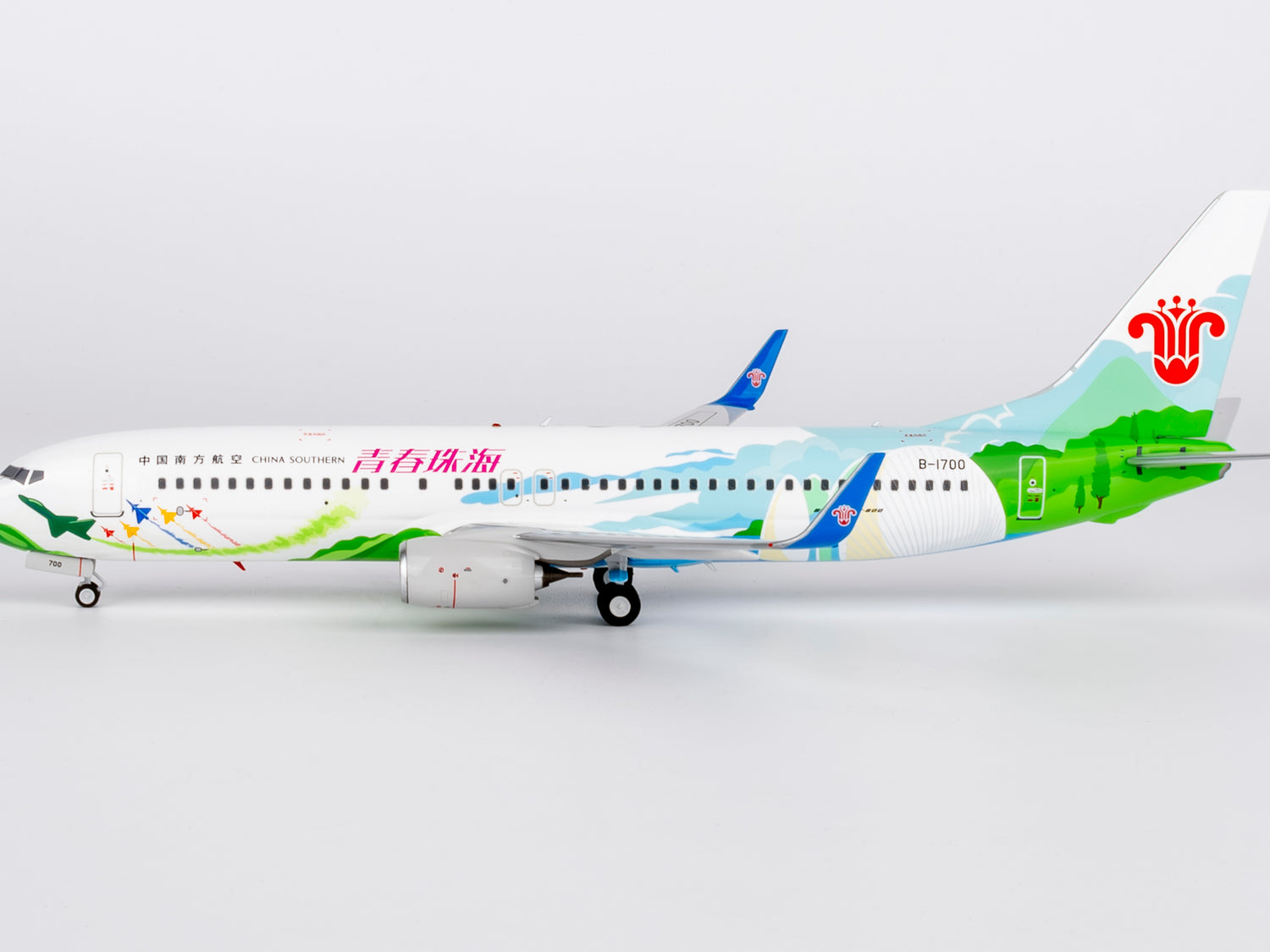 NG Models China Southern Airlines Zhuhai City of Youth Boeing 737-800/w B-1700 1/200 Aircraft Scale Model