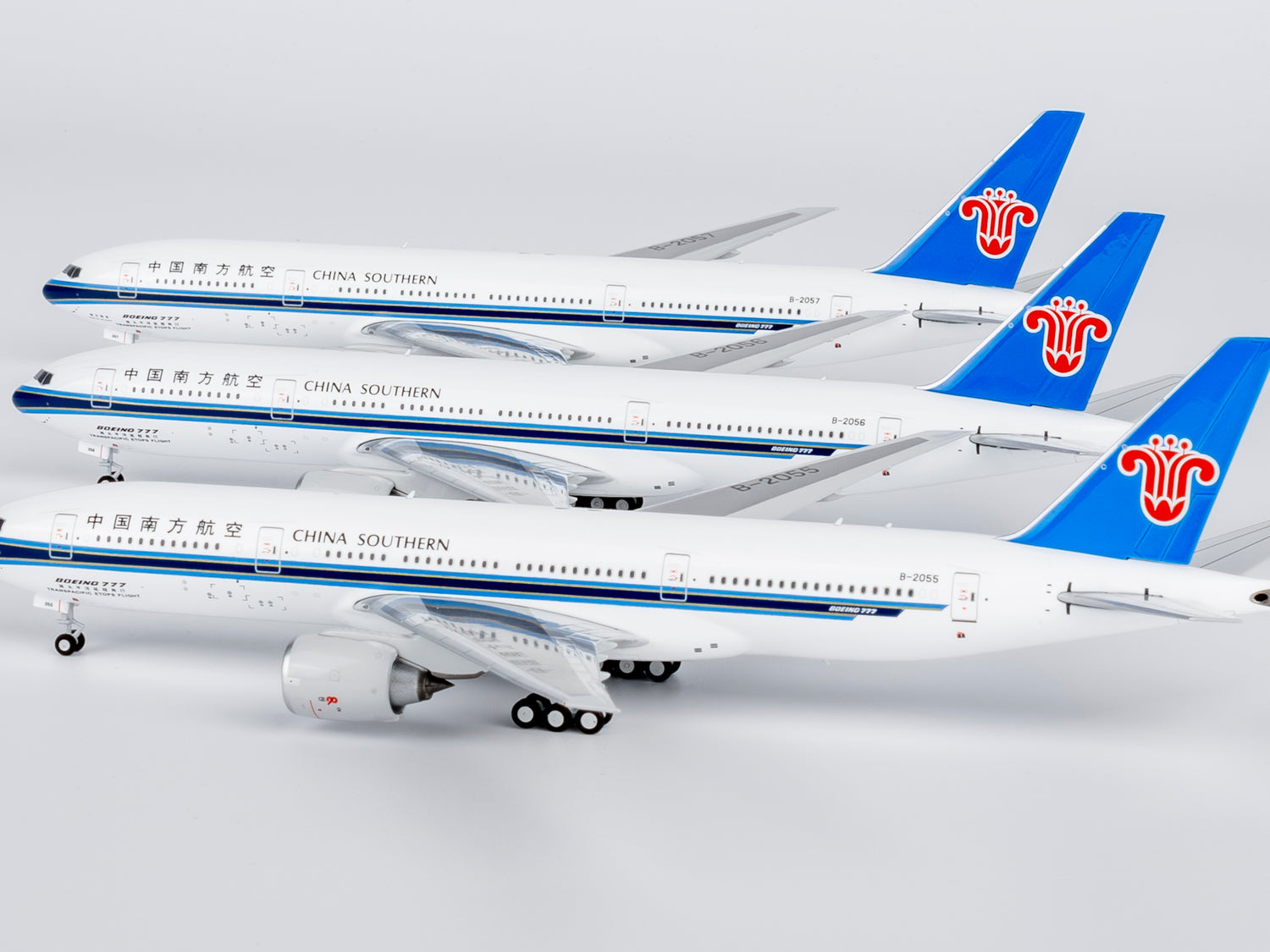 NG Models China Southern Airlines ETOPS - 越太平洋延程飞行 Boeing 777-200ER B-2055 1/400 Aircraft Scale Model