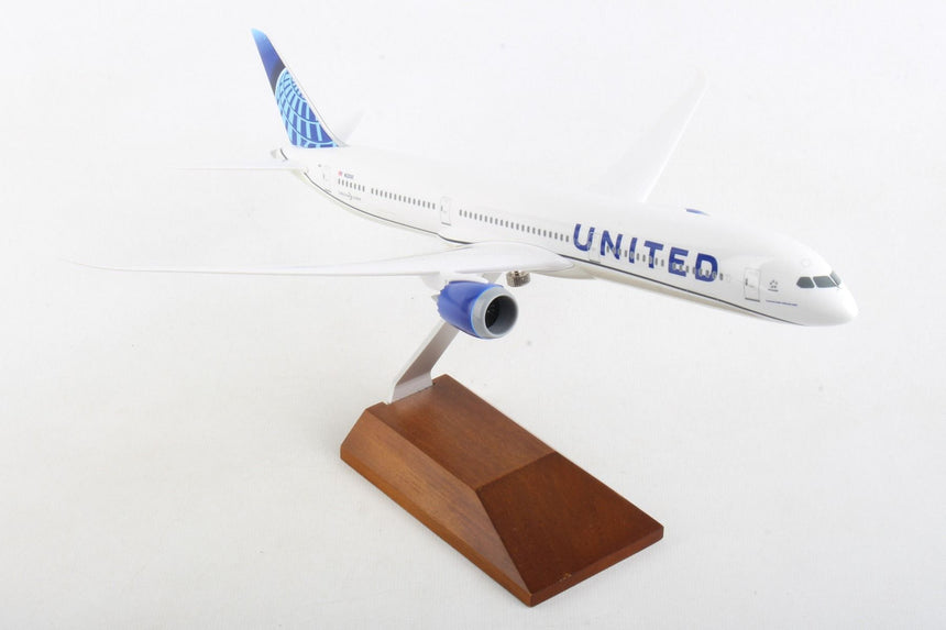 SkyMarks United Boeing 787-10 W/Wood Stand 1/200 Aircraft Scale Model