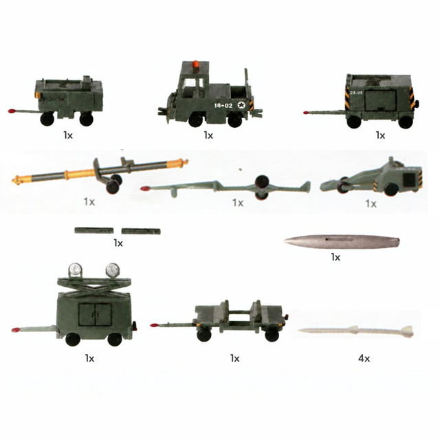 Herpa Military Accessories: Ground Support Equipment 1/200 Scale