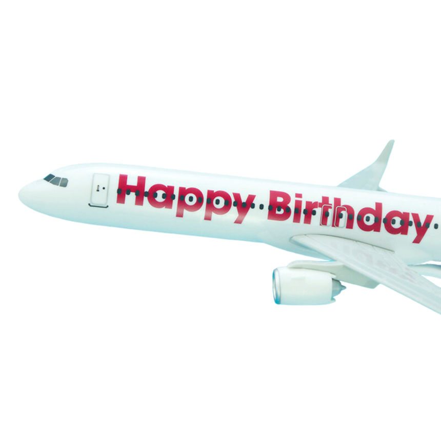AeroClix Happy Birthday Airbus A321 1/200 Aircraft Scale Model