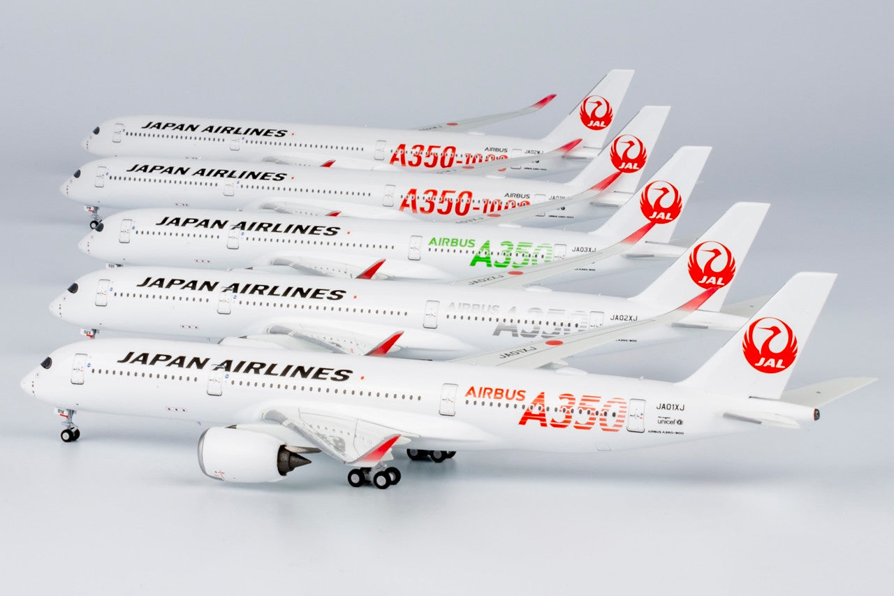 NG Models Japan Airlines (JAL) (Red "A350-1000" Titles) Airbus A350-1000 JA01WJ 1/400 Scale