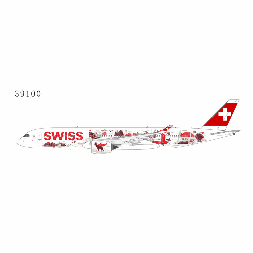 NG Models Swiss "Wanderlust" Airbus A350-900 HB-IFA (ULTIMATE) 1/400 Aircraft Scale Model