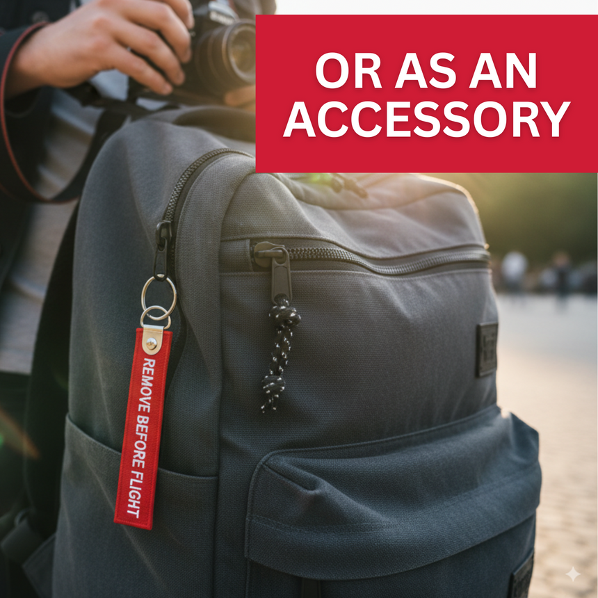 The 'Remove Before Flight' Keychain Pack of 2 or 5