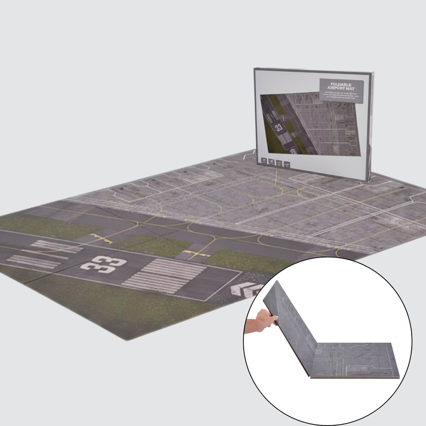 AMS 1/400 & 1/500 Scale Angled Runway Foldable Hard-Board Airport Mat