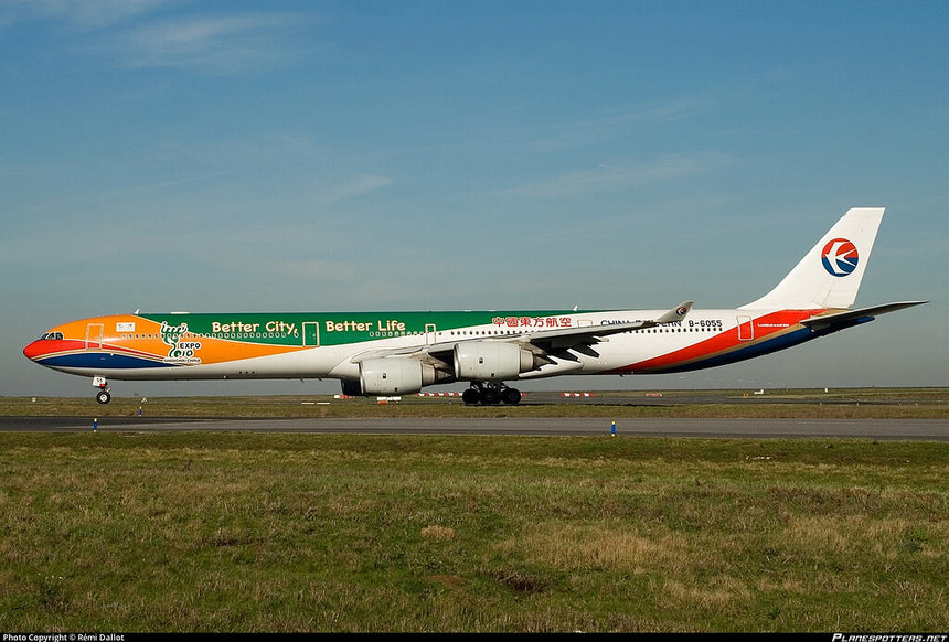 SQ Wings China Eastern Airlines "Expo 2010 Better City Better Life" Airbus A340-600 B-6055 1/200 Aircraft Scale Model