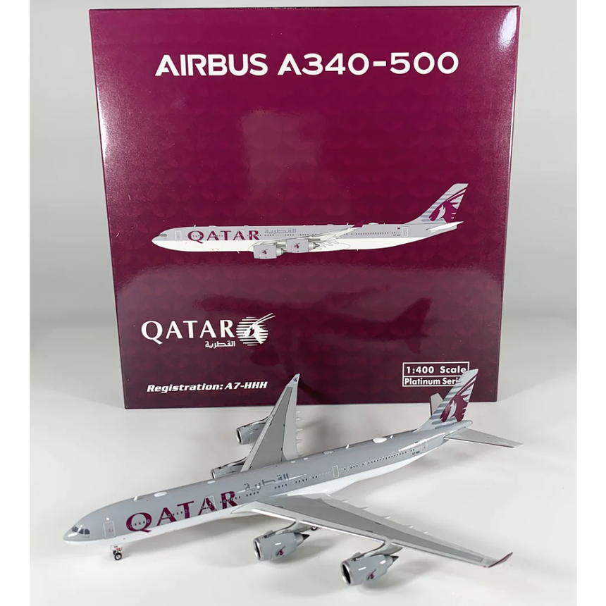 Phoenix Qatar Amini Flight Airbus A340-500 A7-HHH 1/400 Aircraft Scale Model
