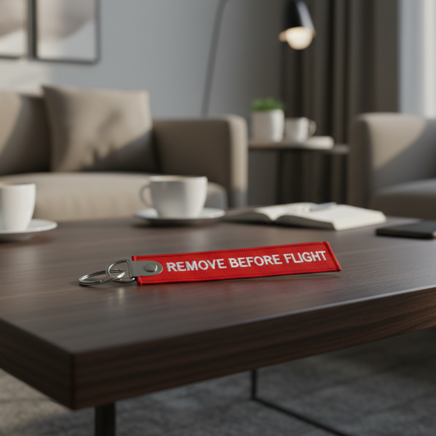 The 'Remove Before Flight' Keychain Pack of 2 or 5