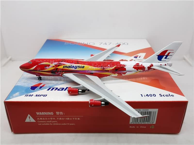 Phoenix Malaysian Airlines Boeing 747-400 Hibiscus Livery 9M-MPD 1/400 Aircraft Scale Model