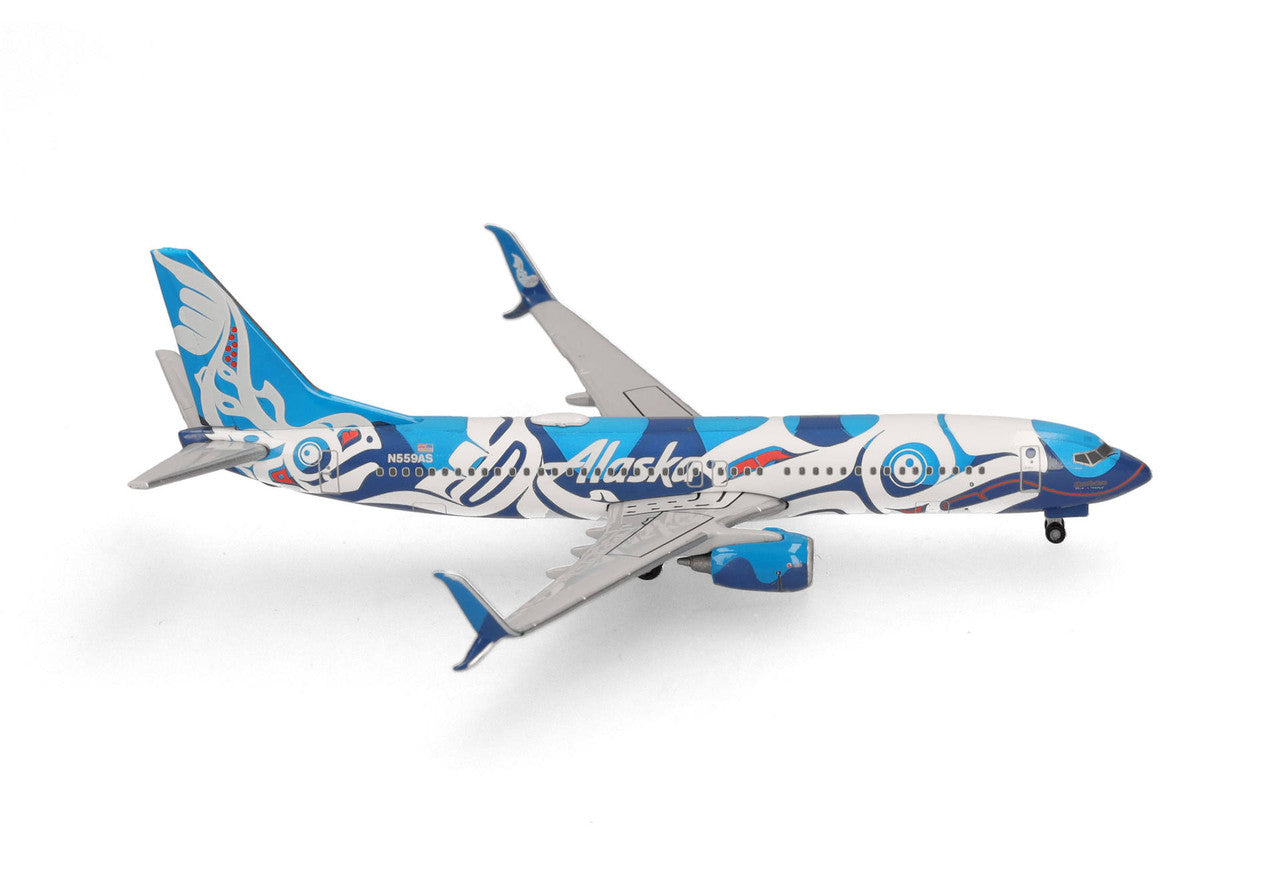 Herpa Alaska Airlines Boeing 737-800 "Xáat Kwáani (Salmon People) 1/500 Scale