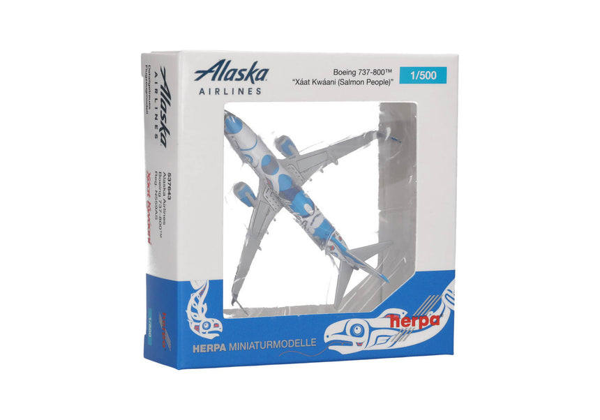 Herpa Alaska Airlines Boeing 737-800 "Xáat Kwáani (Salmon People) 1/500 Scale