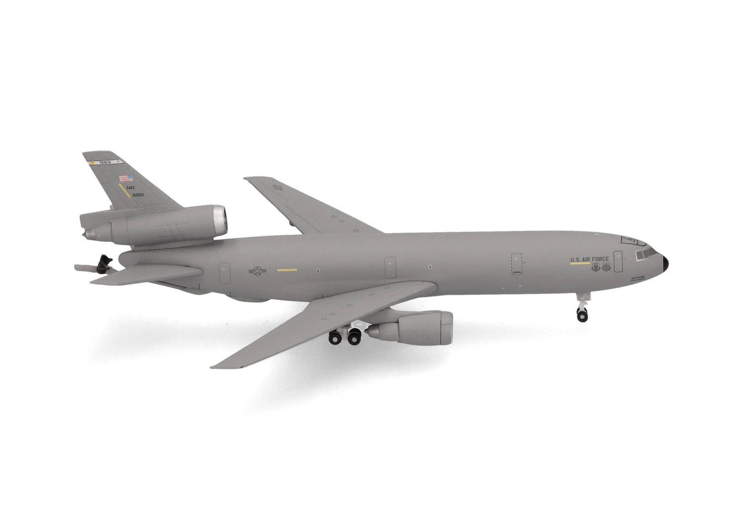 Herpa U.S. Air Force McDonnell Douglas KC-10 Extender - 60th Air Mobility Wing, Travis Air Base – 86-0031 1/500 Aircraft Scale Model