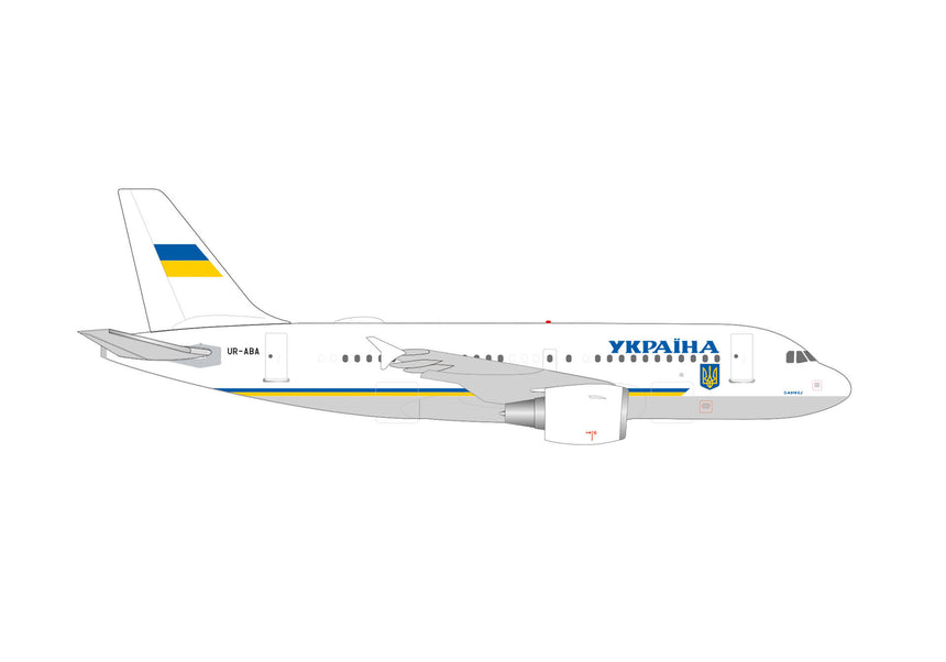 Herpa Ukraine Government Airbus A319 ACJ 1/500 Aircraft Scale Model
