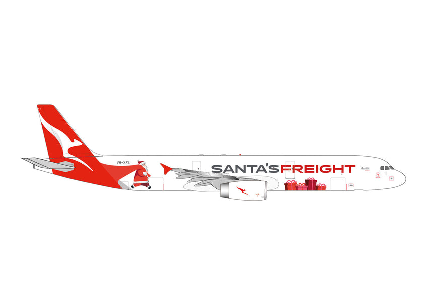 Herpa Qantas Freight Airbus A321P2F "Santa's Freight" 1/500 Aircraft Scale Model