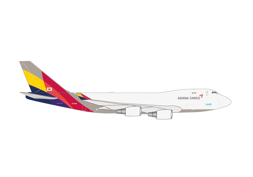 Herpa Asiana Cargo Boeing 747-400F – HL7616 1/500 Aircraft Scale Model