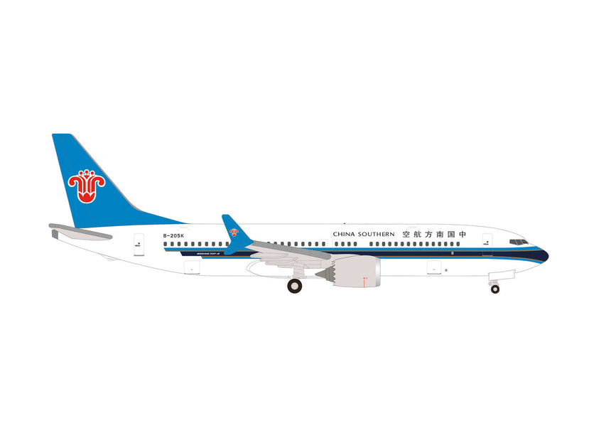 Herpa China Southern Airlines Boeing 737 Max 8 - B-205K 1/500 Aircraft Scale Model