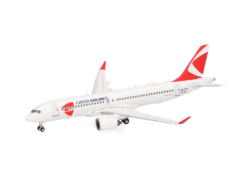 Herpa CSA Czech Airlines Airbus A220-300 1/400 Aircraft Scale Model