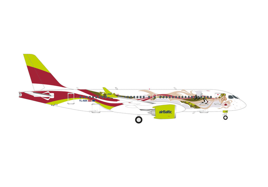 Herpa airBaltic Airbus A220-300 "50th A220" YL-ABX 1/400 Scale