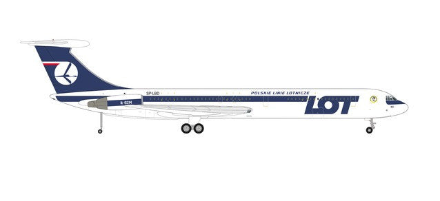 Herpa LOT Polish Airlines Ilyushin IL-62M – SP-LBD “Wladyslaw Sikorski” 1/200